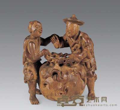 沉香木人物摆件 高9.5cm